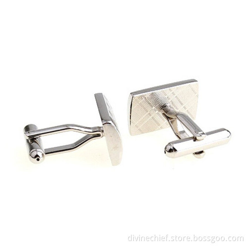 Fashion Custom Square Lattice Men Cufflinks For Suit Shirts